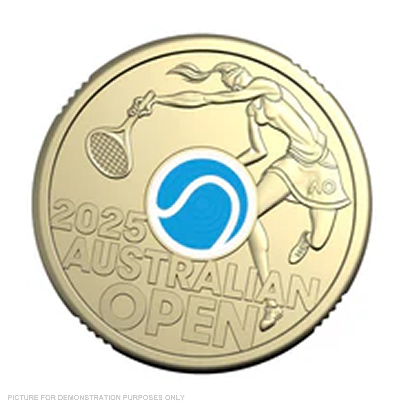 2025 LOOSE Circulated Women's Australian Open Coloured $2 Coin
